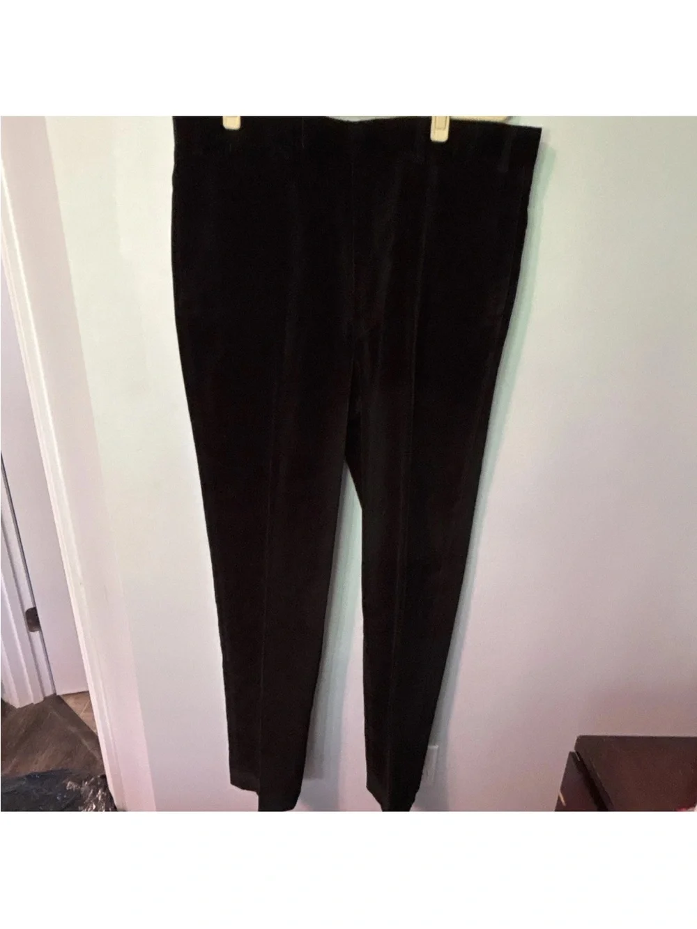 Black Brown 1826 Men's Dark Black Velour Pants